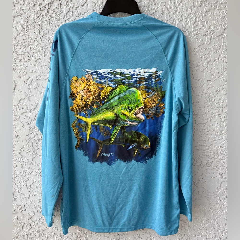 Bimini Bay Outfitters Men's long sleeve fishing shirt Mahi Mahi Small